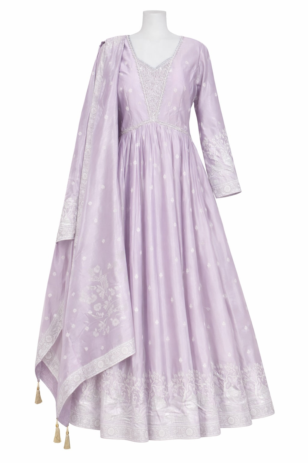 Lavender Bloom Anarkali Set
