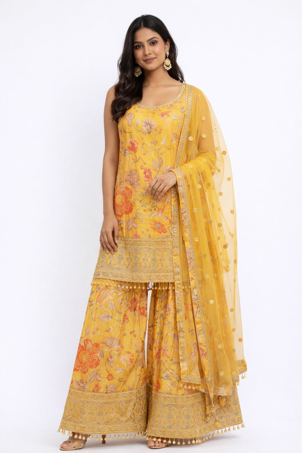 Sunshine Floral Sharara Set