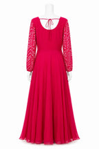 Fuchsia Pink Bandhani Anarkali Gown | Embroidered Floor-Length Pakistani Formal Dress