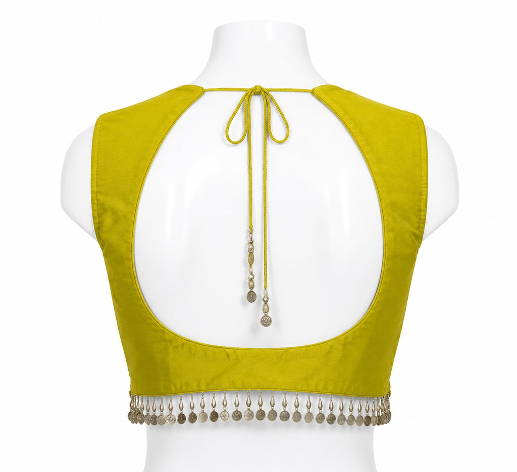 Lime Green Indo-Western Dhoti Set with Embroidered Cape | Designer Fusion Outfit