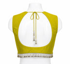 Lime Green Indo-Western Dhoti Set with Embroidered Cape | Designer Fusion Outfit