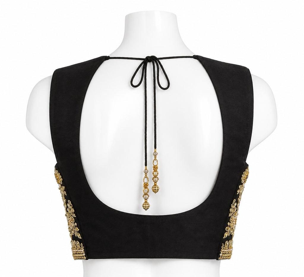 Black Indo-Western Dhoti Skirt Set with Embroidered Jacket | Designer Fusion Outfit