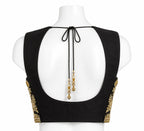 Black Indo-Western Dhoti Skirt Set with Embroidered Jacket | Designer Fusion Outfit