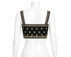 Black Indo-Western Palazzo Set with Embroidered Cape | Designer Fusion Wear