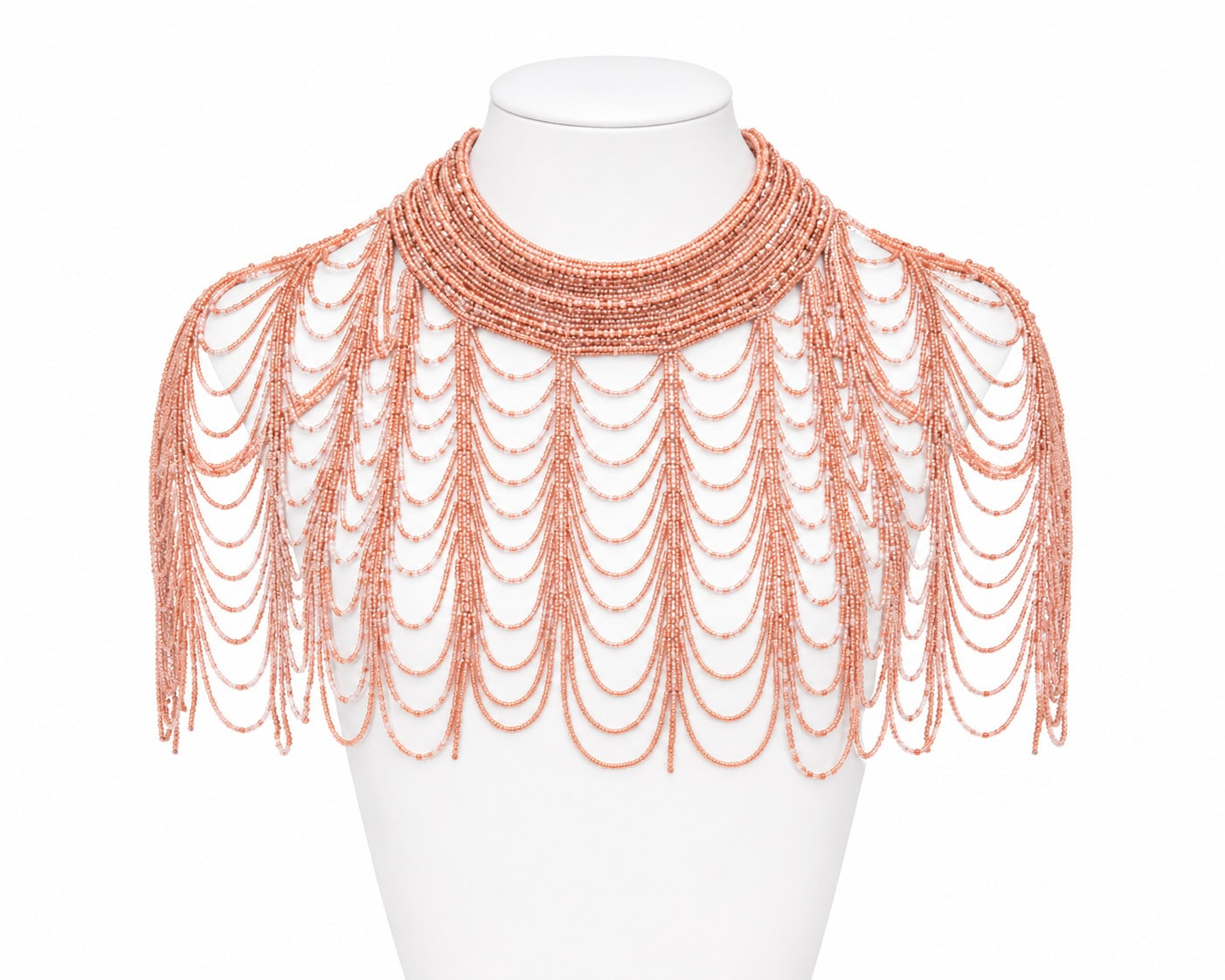 Rose Blush Indo-Western Dhoti Set with Beaded Neckpiece | Designer Fusion Wear
