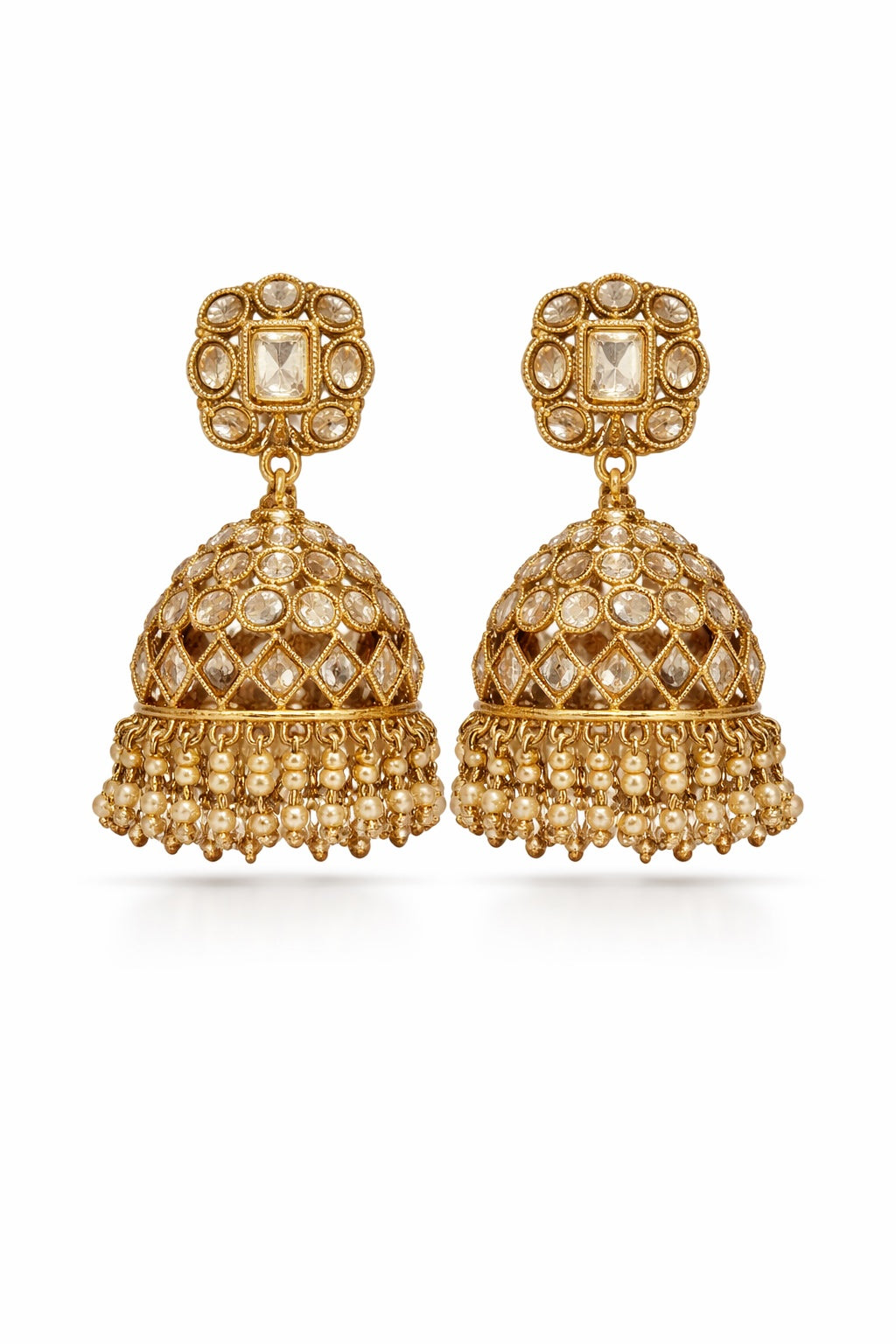 Noor-e-Jahan Kundan Jhumka Earrings