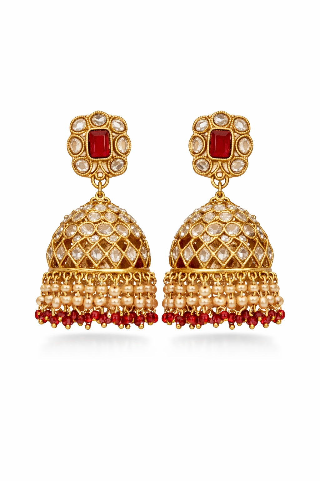Noor-e-Jahan Kundan Jhumka Earrings