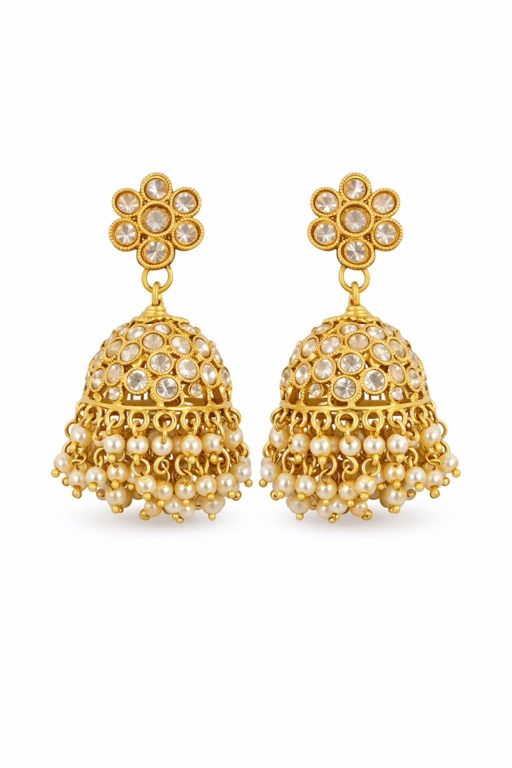 Zehra Kundan Jhumka Earrings