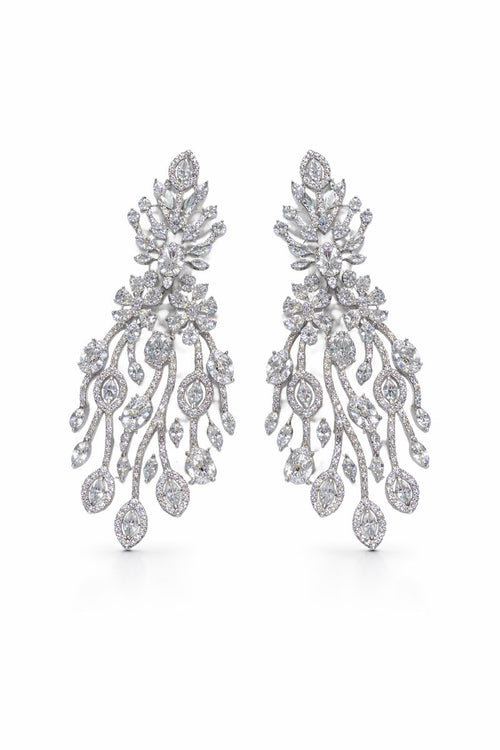 Aurora Cascade Crystal Drop Earrings