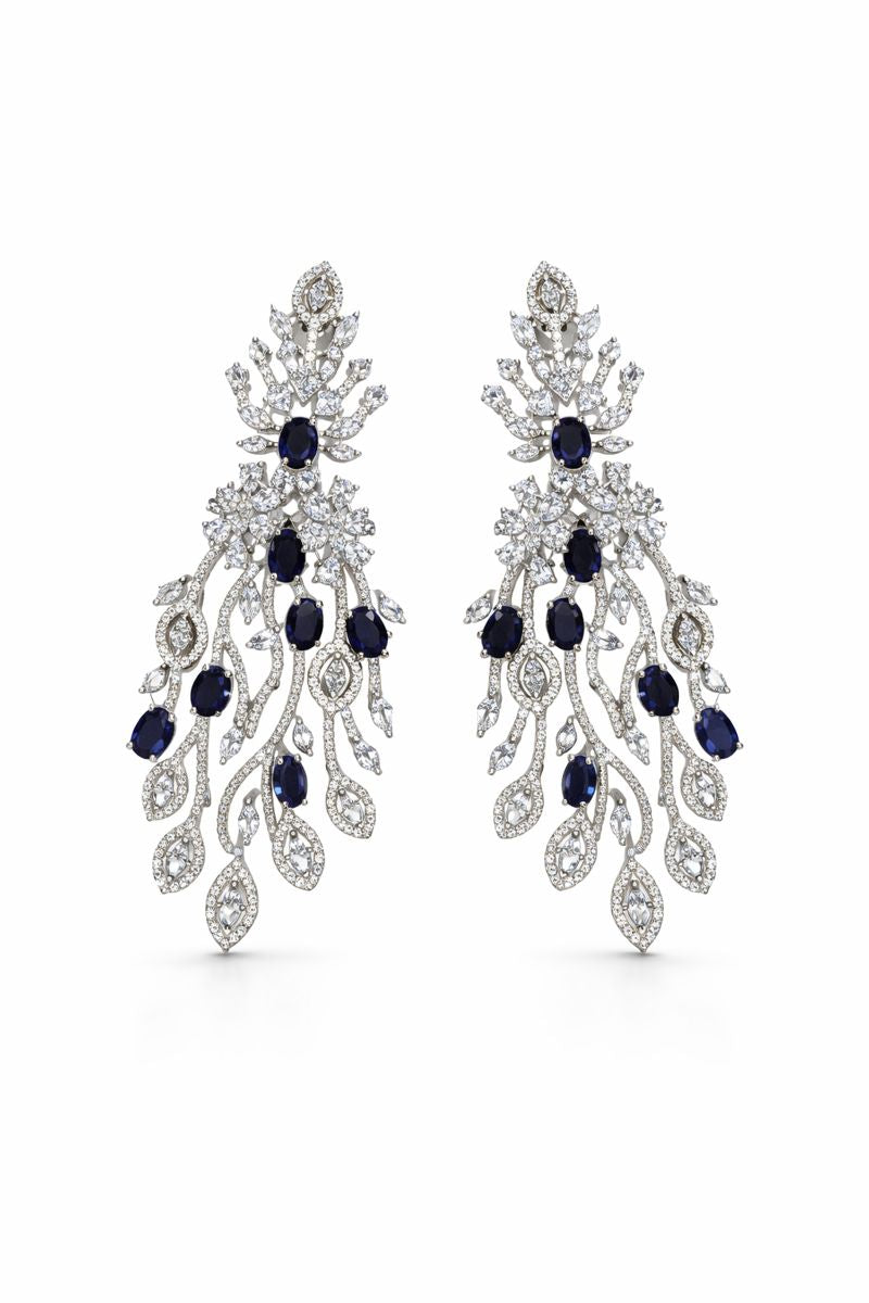 Aurora Cascade Crystal Drop Earrings