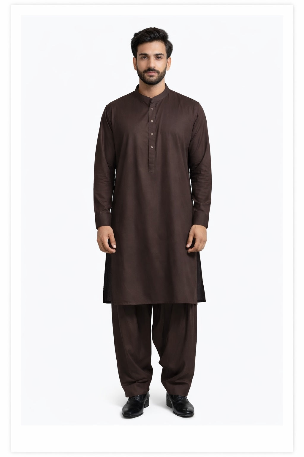 Dark Brown Classic Shalwar Kameez