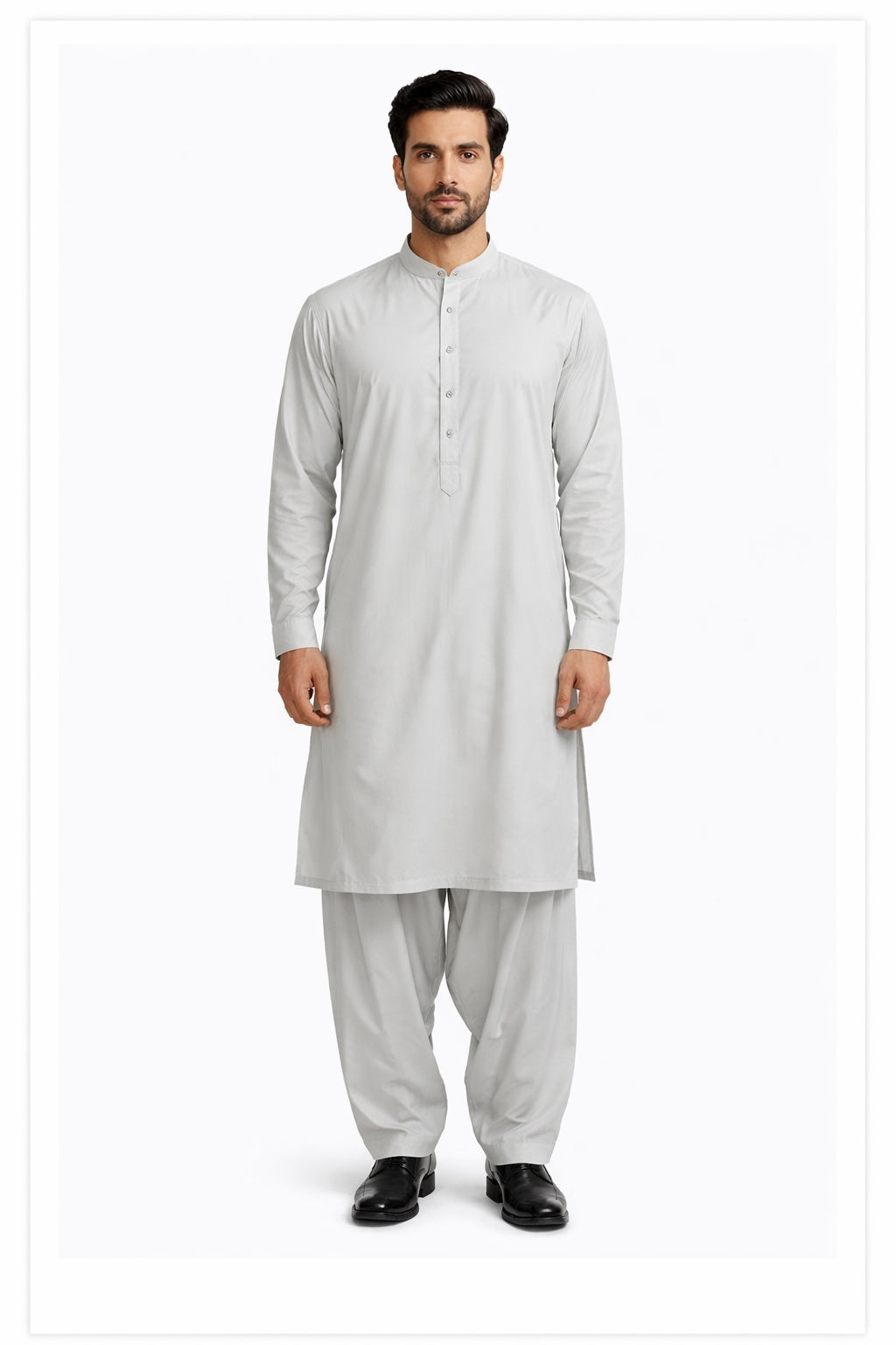 Smoke Grey Shalwar Kameez