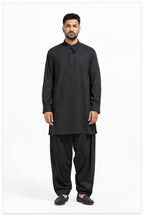 Black Short Kurta Shalwar | Khush Mizaj Official
