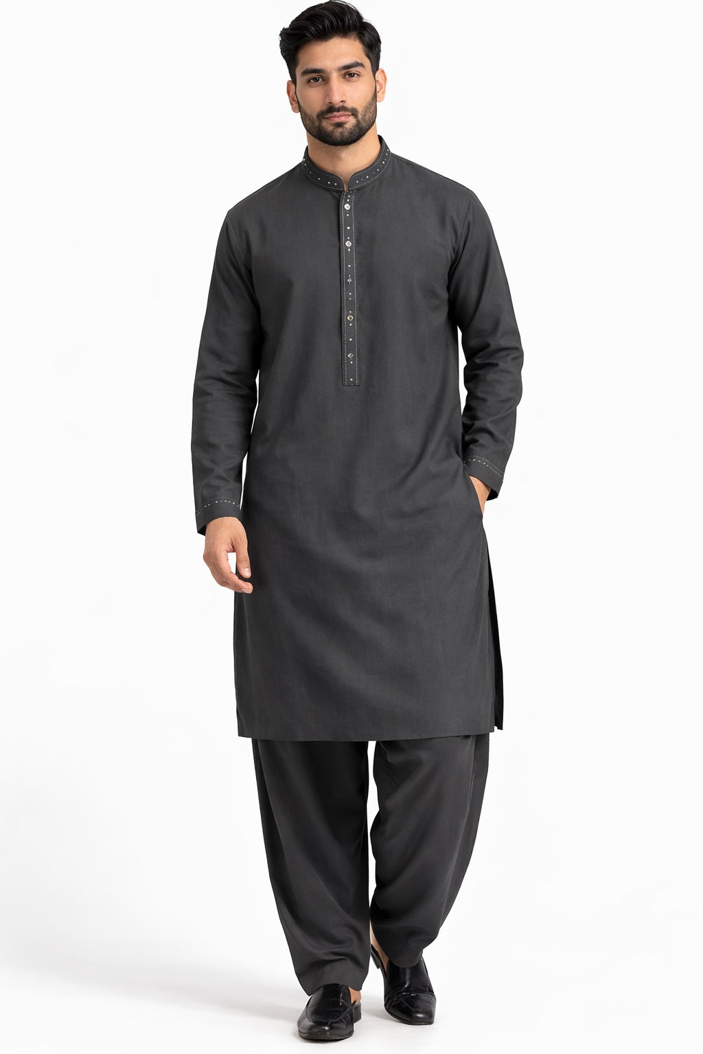 Black Embroidered Kurta Shalwar