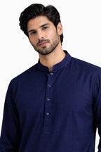 Navy Blue Classic Shalwar Kameez | Khush Mizaj Official