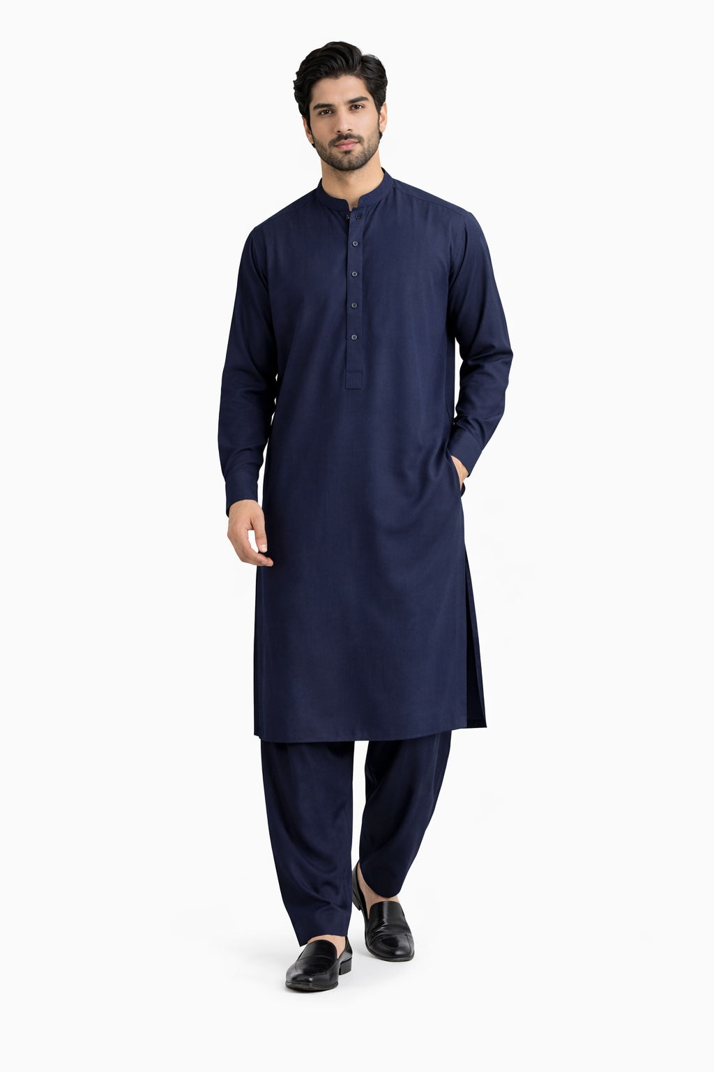 Navy Blue Classic Shalwar Kameez