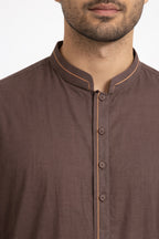 Classic Brown Shalwar Kameez | Khush Mizaj Official