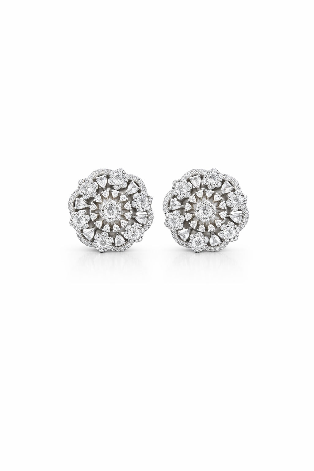 Noor Bloom Diamond-Finish Stud Earrings