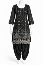 Black Embroidered Punjabi Salwar Suit