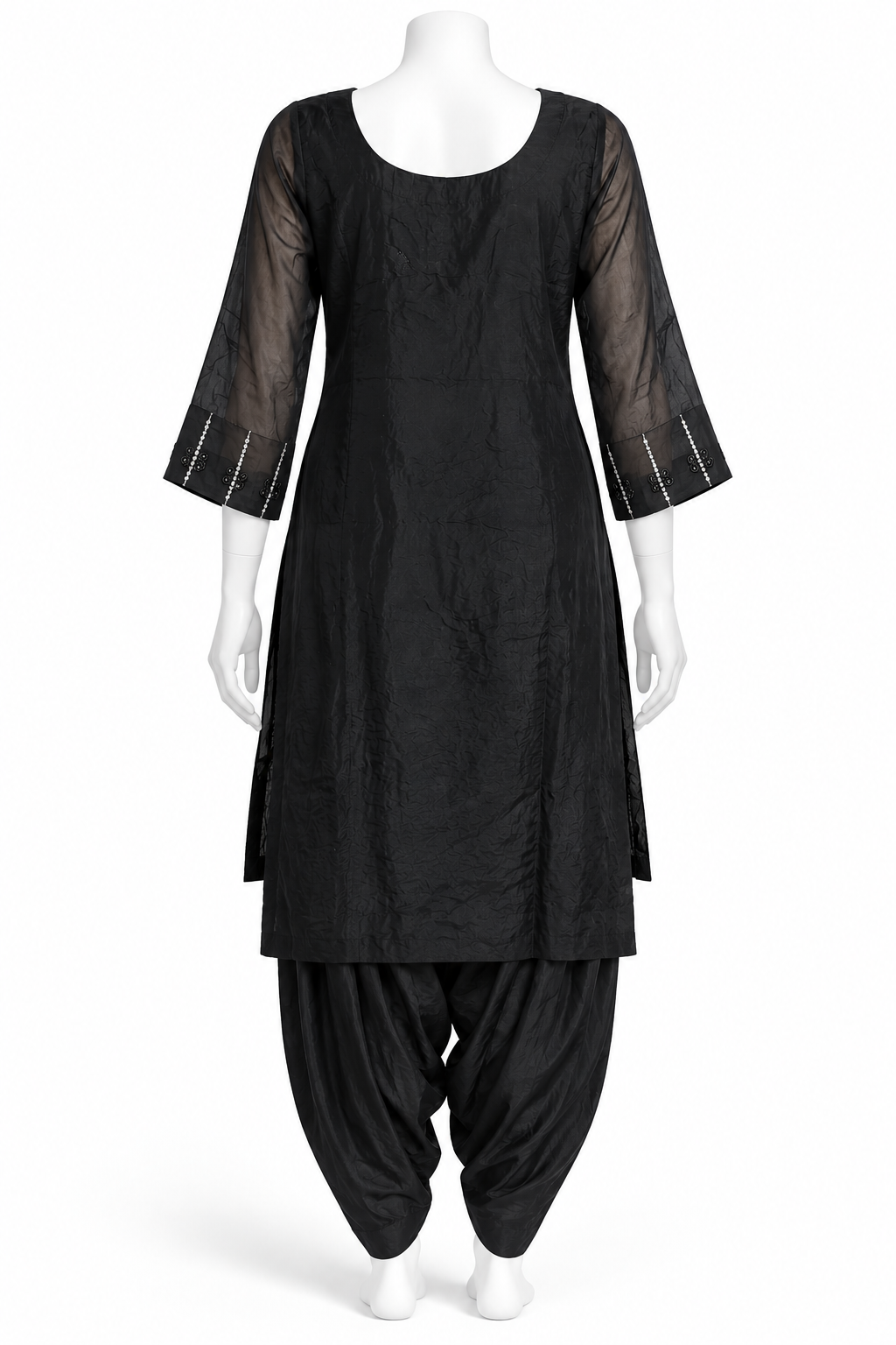 Black Embroidered Punjabi Salwar Suit