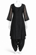 Black Embroidered Punjabi Salwar Suit
