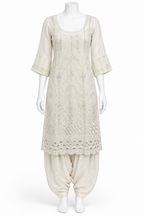 Ivory Embroidered Punjabi Salwar Suit