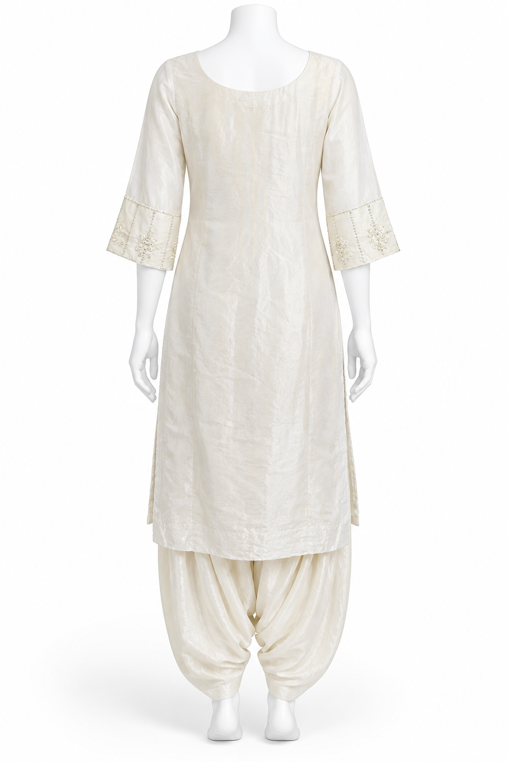 Ivory Embroidered Punjabi Salwar Suit