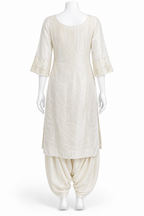 Ivory Embroidered Punjabi Salwar Suit