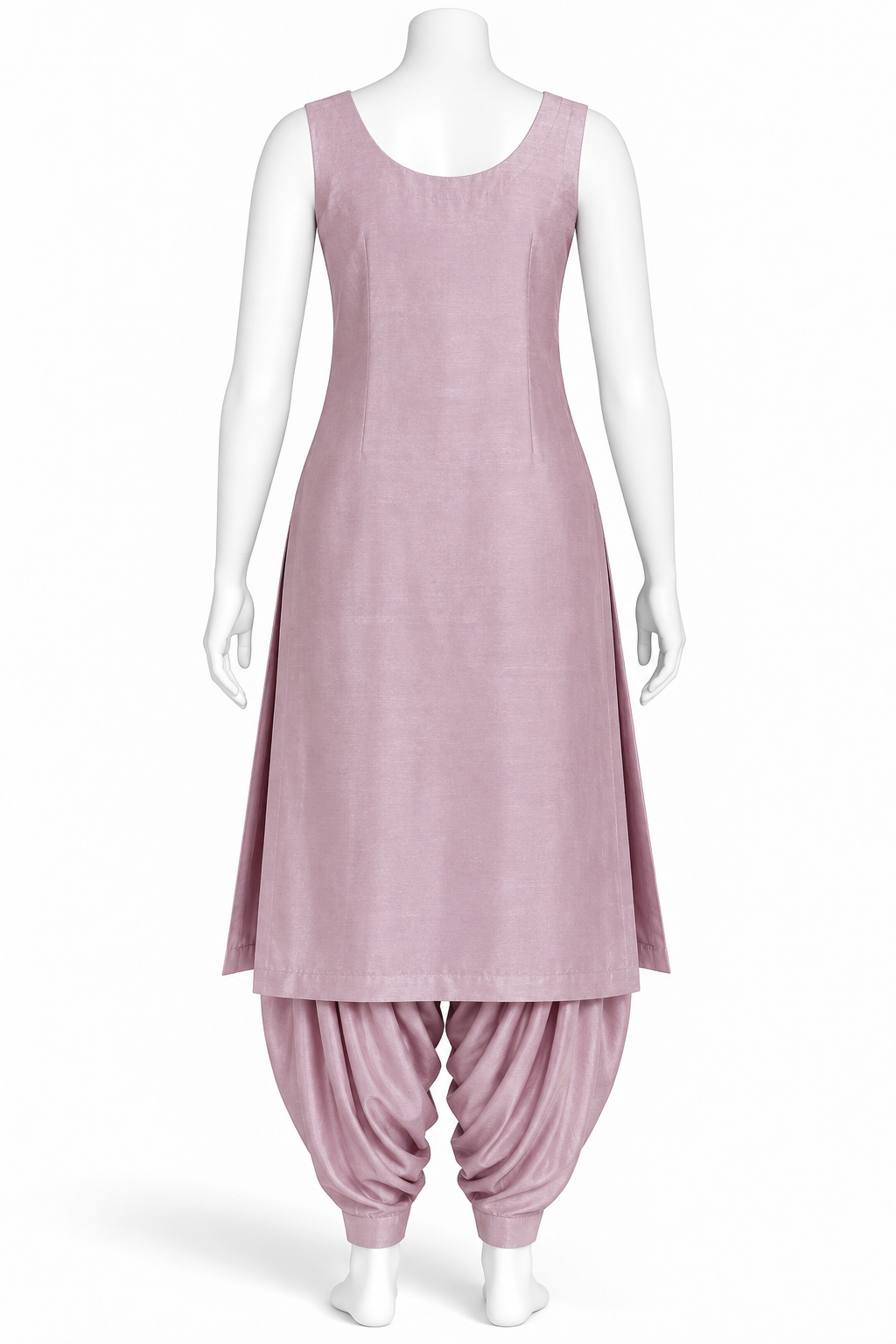 Dusty Pink Floral Embroidered Punjabi Salwar Suit with Dupatta
