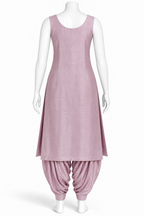 Dusty Pink Floral Embroidered Punjabi Salwar Suit with Dupatta