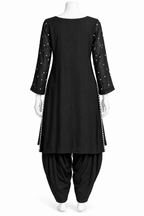 Black Embellished Punjabi Salwar Suit