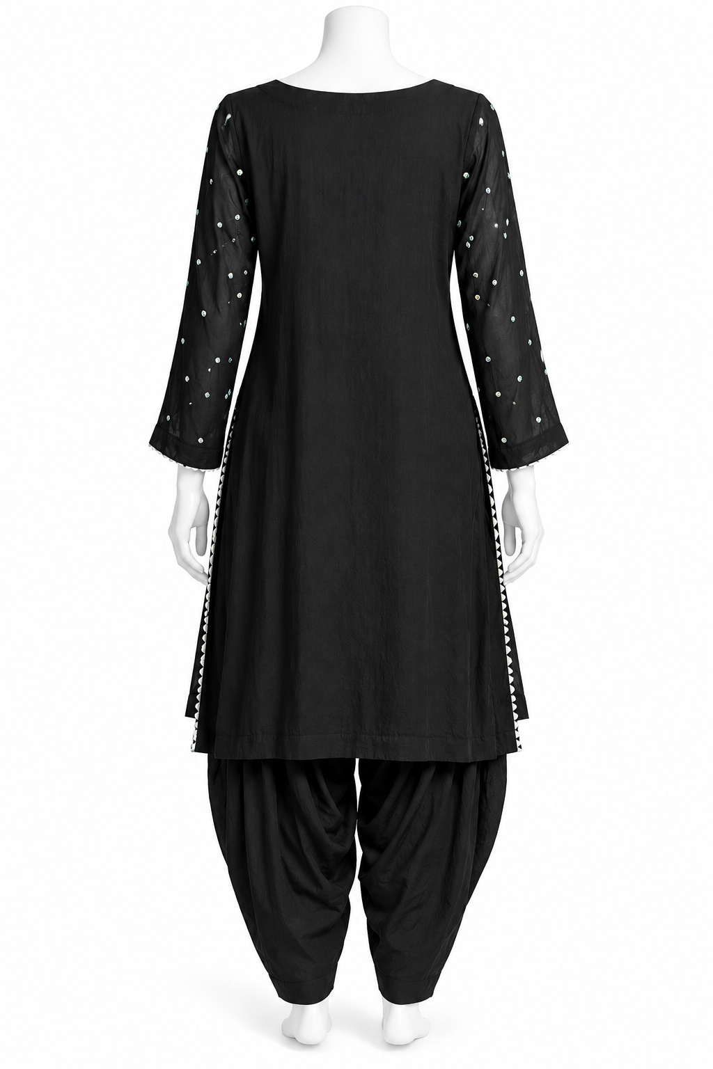 Black Embellished Punjabi Salwar Suit