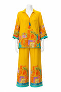Yellow Printed Co-Ord Set for Women | Designer Resort & Vacation Wear