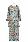 Blooming Meadow Floral Co-Ord Set – Women’s Printed Tunic & Wide-Leg Pant Set