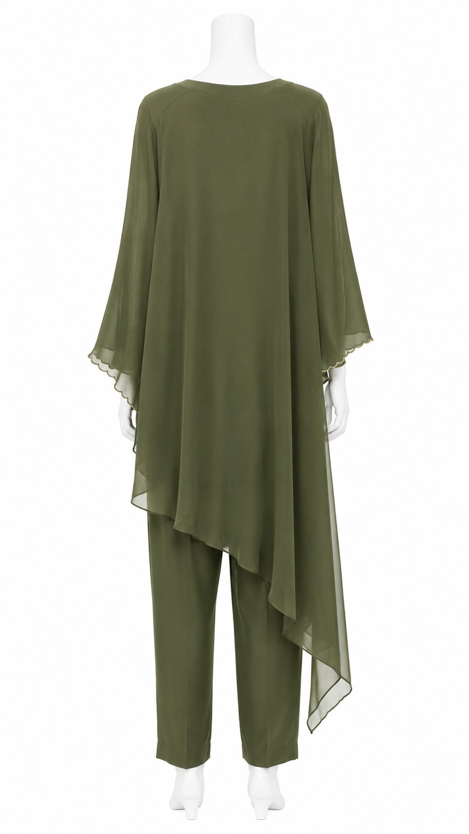 Olive Green Co-Ord Set for Women | Embroidered Designer Two-Piece Outfit