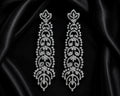 Royal Crystal Lace Statement Earrings | Luxury Bridal & Evening Earrings