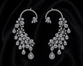 Celestial Crystal Ear Cuff Earrings | Luxury Bridal Statement Ear Cuffs