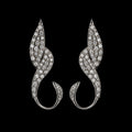 Crystal Flame Drop Earrings | Modern Luxury Statement Earrings