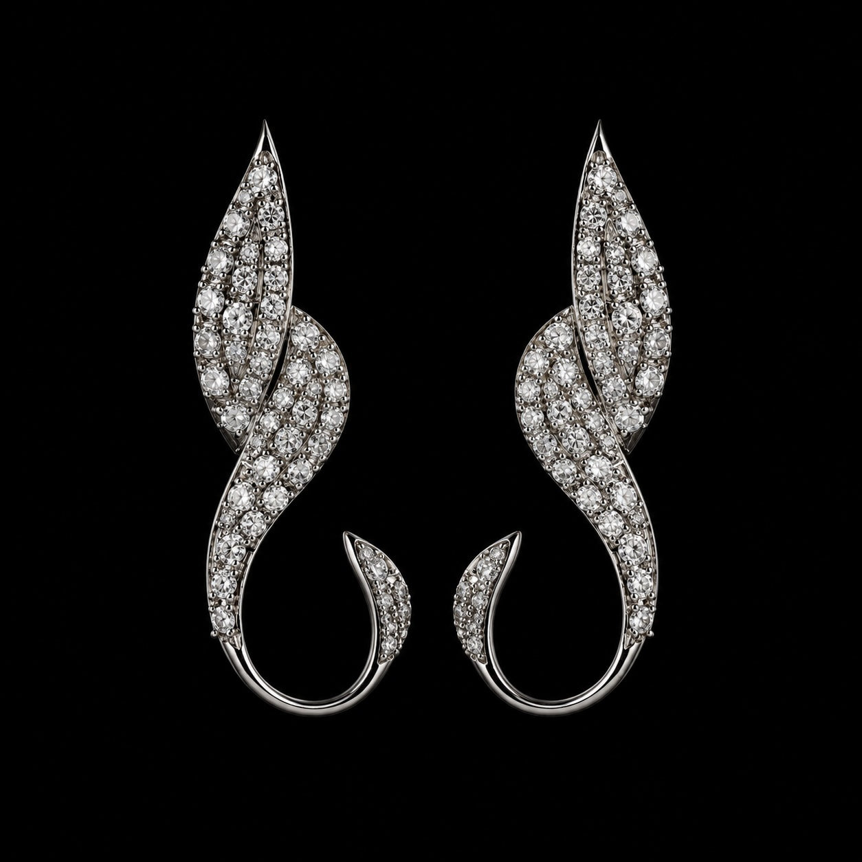 Crystal Flame Drop Earrings | Modern Luxury Statement Earrings