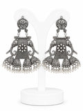 Elephant oxidized earrings