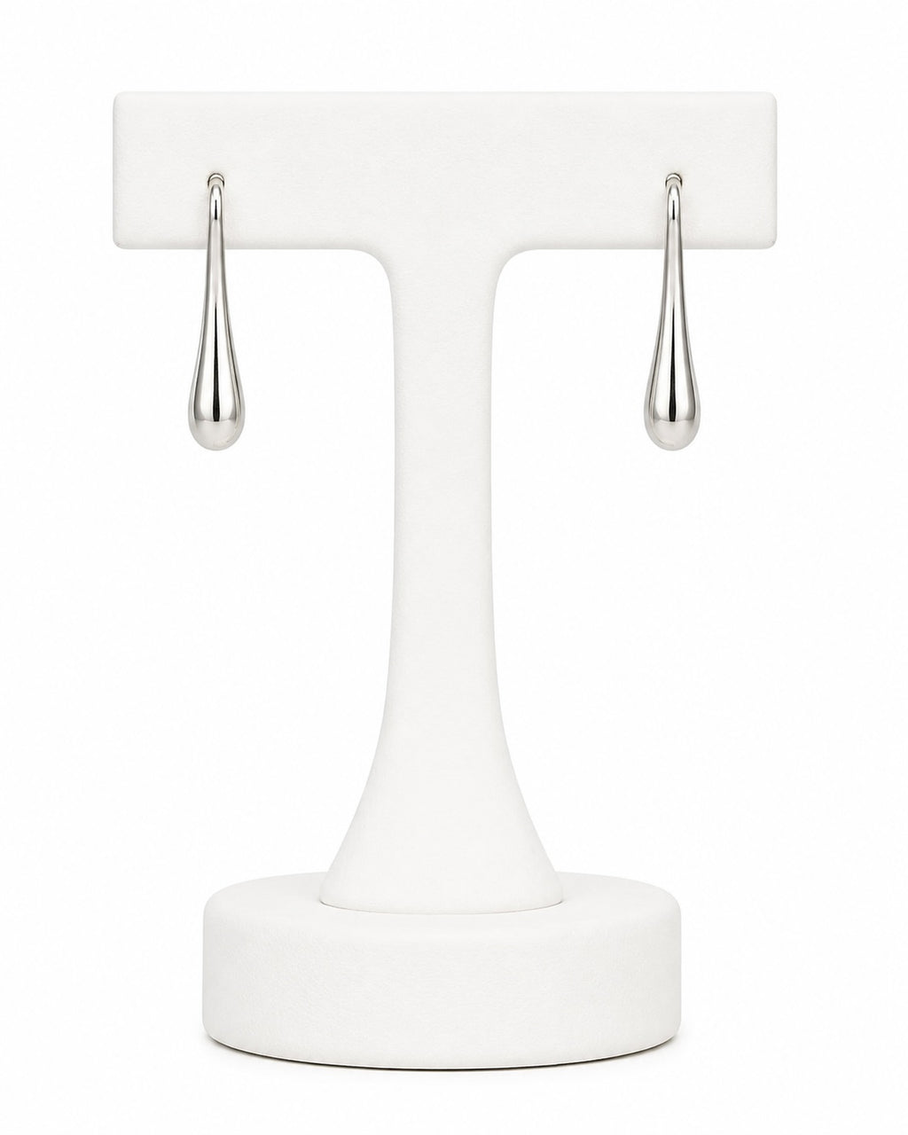 Minimalist Sterling Silver Teardrop Earrings | Modern Everyday Drop Earrings