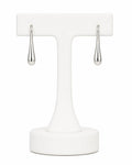 Minimalist Sterling Silver Teardrop Earrings | Modern Everyday Drop Earrings