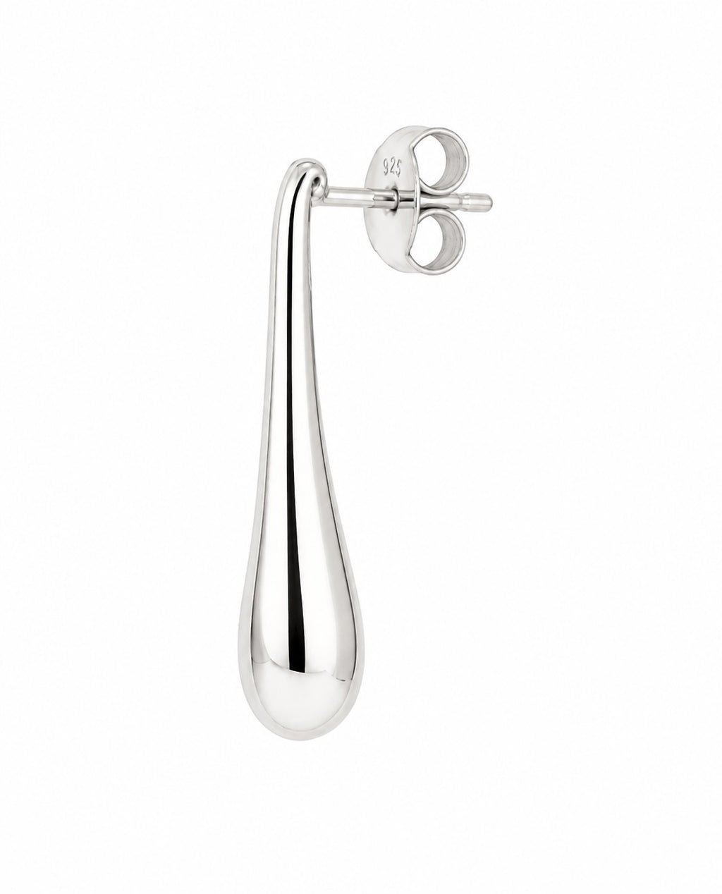Minimalist Sterling Silver Teardrop Earrings | Modern Everyday Drop Earrings