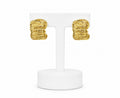 Textured Gold Statement Hoop Earrings | Bold Sculptural Gold Earrings for Women