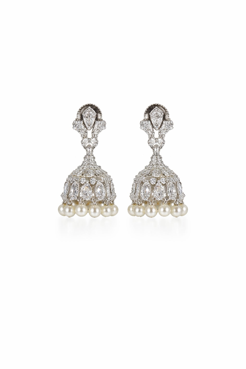 Aayra Pearl Drop Jhumka Earrings