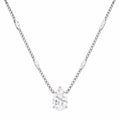 Diamond necklace on a white background