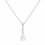  necklace with a teardrop pendant on a white background
