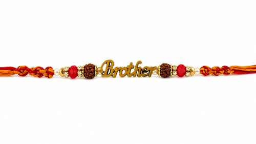 Brother Rudraksha Rakhi – Spiritual Raksha Bandhan Bracelet