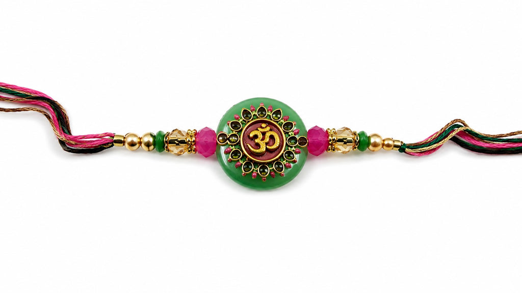 Om Designer Rakhi – Traditional Spiritual Raksha Bandhan Bracelet