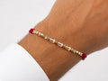 Minimalist Pearl & Gold Bead Rakhi – Elegant Handmade Raksha Bandhan Bracelet
